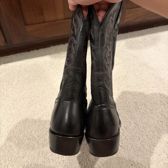 EUC Moonshine Spirit Men\'s Mad Cat Western Black Leather Boots Size 11 D